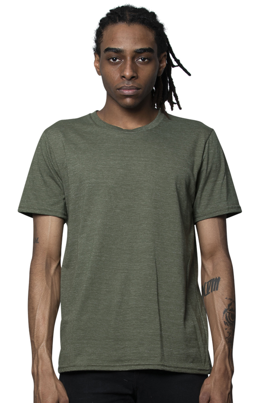 UNISEX TRIBLEND SHORT SLEEVE TEE (NO LOGO) - TRI ARMY GREEN