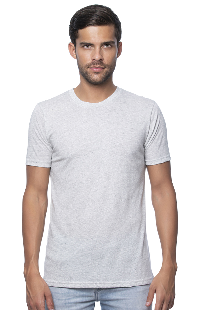 UNISEX TRIBLEND SHORT SLEEVE TEE (NO LOGO) - TRI ASH WHITE