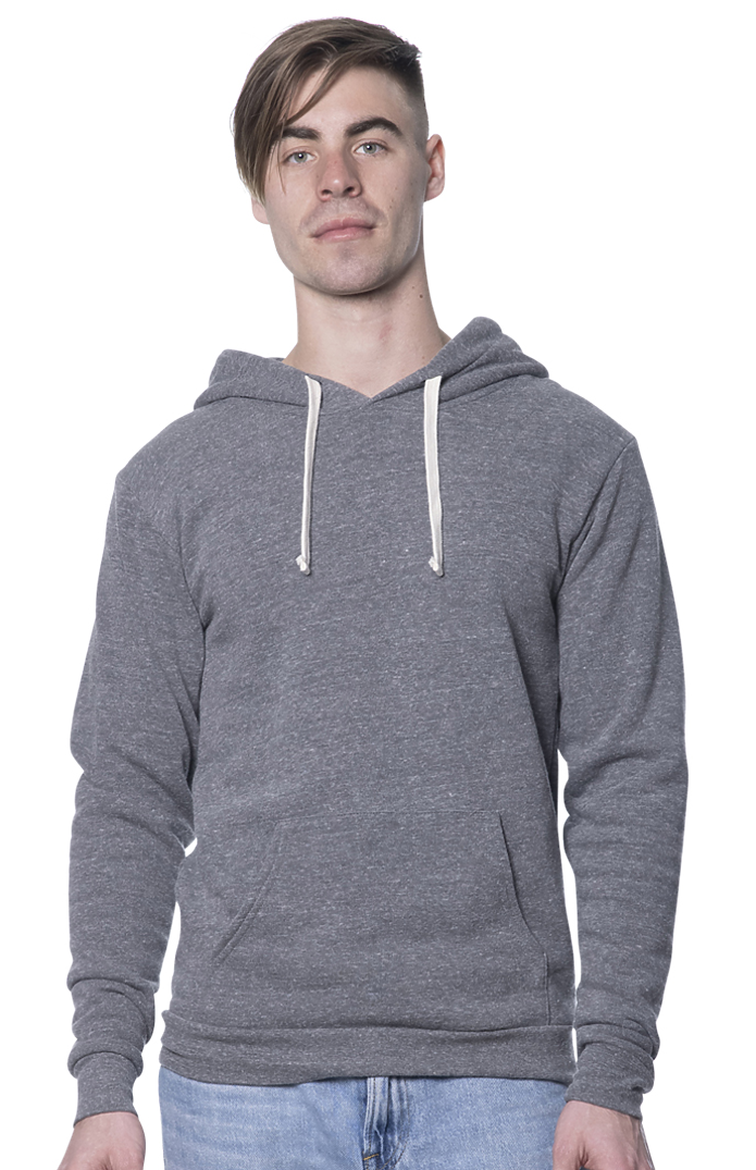 UNISEX TRIBLEND FLEECE PULLOVER HOODIE (NO LOGO) - TRI VINTAGE GREY