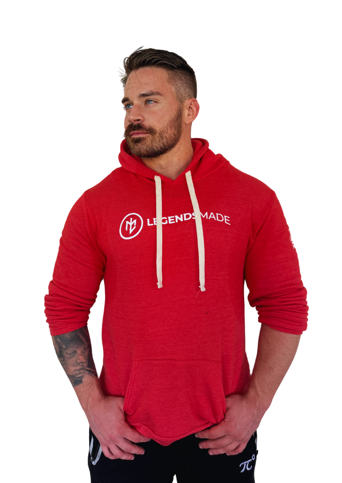 UNISEX TRIBLEND FLEECE PULLOVER HOODIE - TRI RED