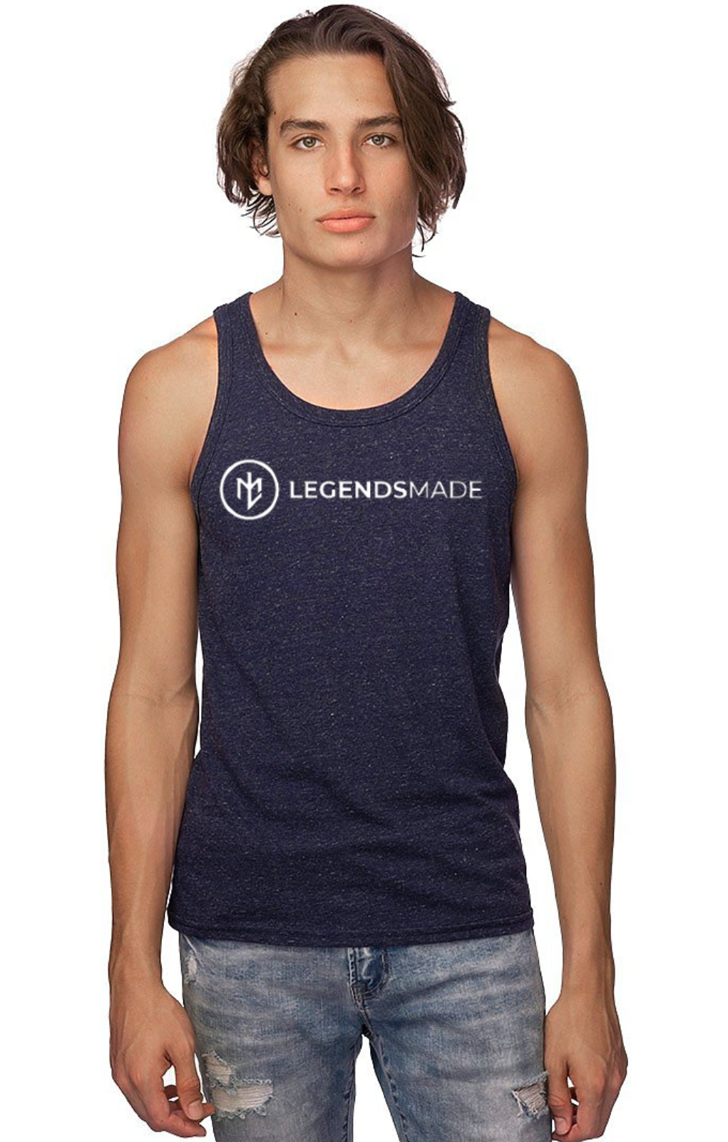 UNISEX TRIBLEND TANK TOP - TRI DENIM NAVY