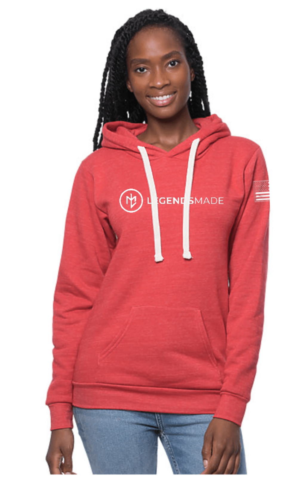 UNISEX TRIBLEND FLEECE PULLOVER HOODIE - TRI RED