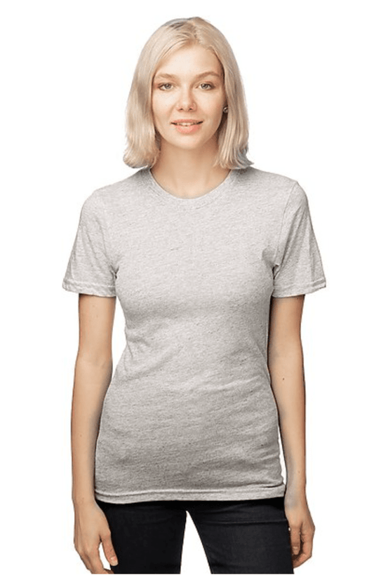 UNISEX TRIBLEND SHORT SLEEVE TEE (NO LOGO) - TRI ASH WHITE